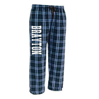 Brayton - Flannel Pants - Navy/Columbia Blue