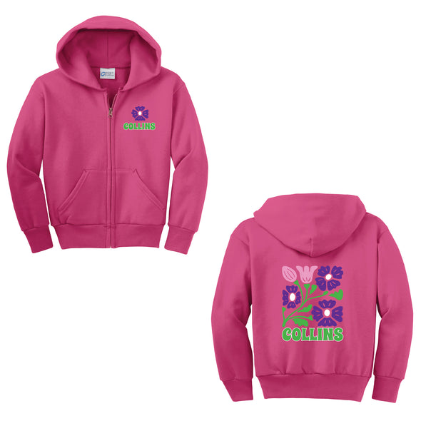 Collins - Classic Zip Hoodie - Hot Pink