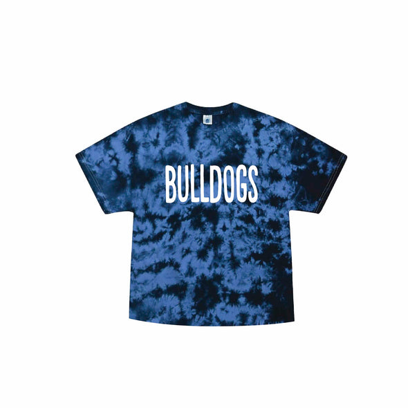 Bulldogs Basketball - Crystal Tie Dye T-Shirt - Navy/Columbia Blue