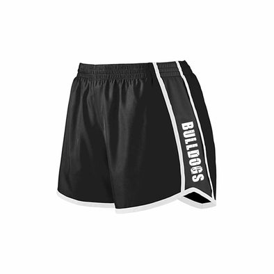 Bulldogs Basketball - Women’s/Girl’s Running Shorts- Black/White