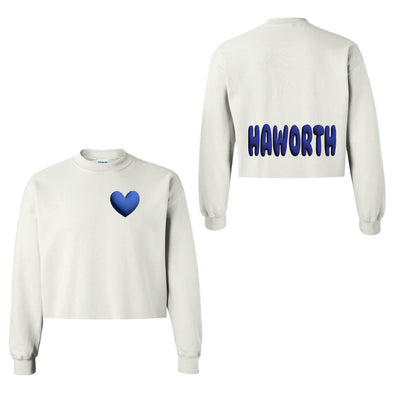 Haworth - Classic Crewneck Sweatshirt w/ Puff Graphic - White