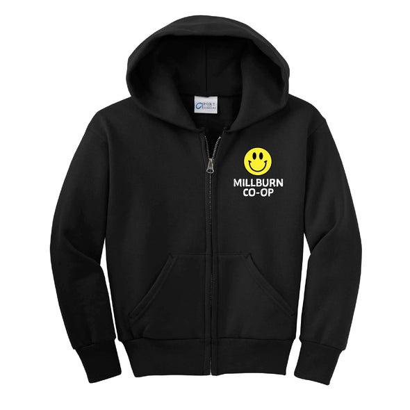 Millburn Co-Op  - Classic Zip Hoodie - Adult / Youth - Black