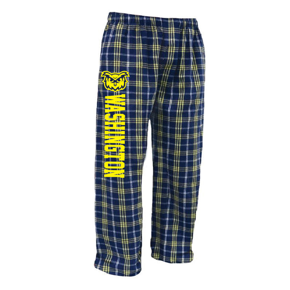 Washington Owls - Flannel Pants - Navy/Yellow