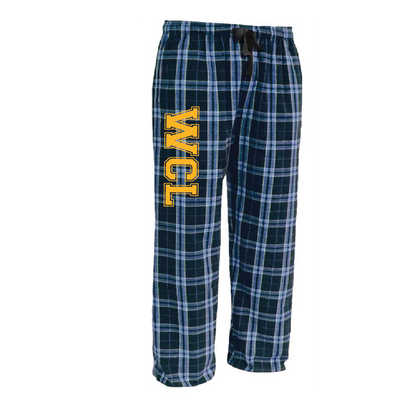 Woodcliff Lake - Flannel Pants - Navy/Columbia Blue