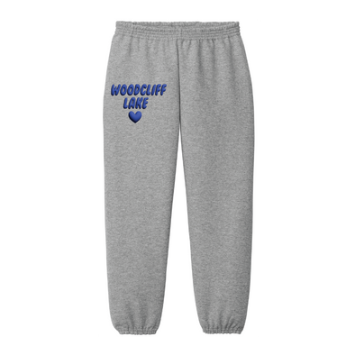 Woodcliff Lake - Classic Sweatpants (puff graphic) - Heather Grey