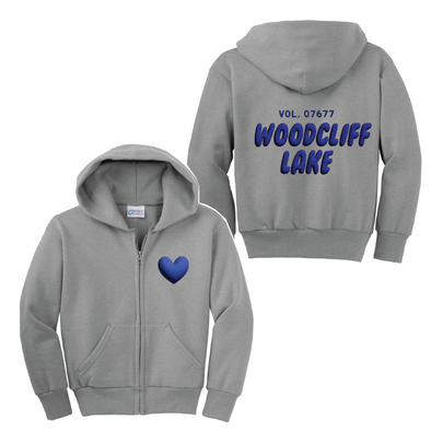 Woodcliff Lake - Classic Zip Hoodie - Heather Grey