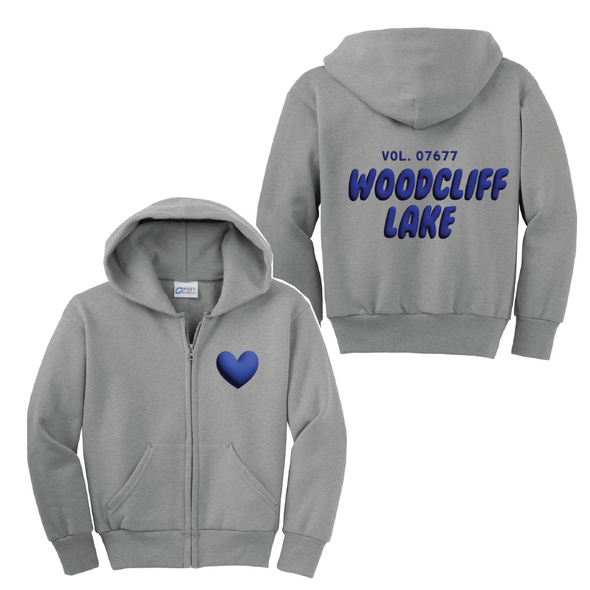 Woodcliff Lake - Classic Zip Hoodie - Heather Grey